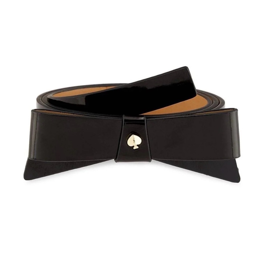 Kate Spade Black Leather Bow Belt
